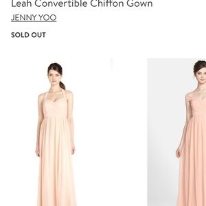 Jenny Yoo- Leah Chiffon Blush size 14